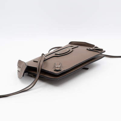 Neo Classic City Crossbody Clutch Brown Leather