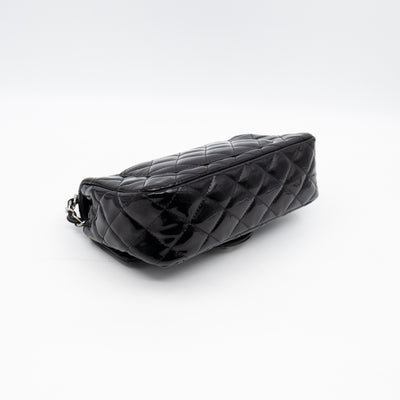 Classic Single Flap Mini Rectangular Black Patent Leather