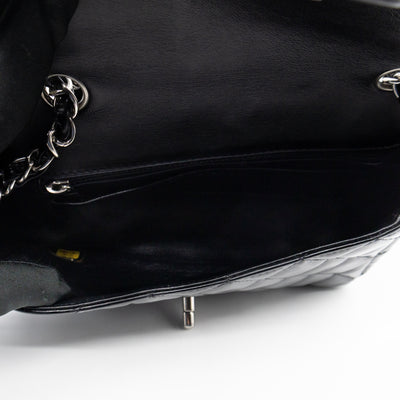 Classic Single Flap Mini Rectangular Black Patent Leather