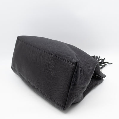 Soho Chain Tote Bag Studded Black Leather