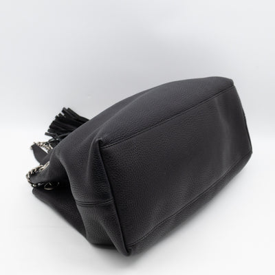 Soho Chain Tote Bag Studded Black Leather