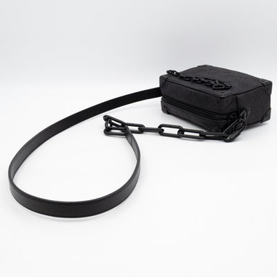 Mini Soft Trunk Bag Black Monogram Embossed Taurillon Leather