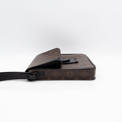 S-lock A4 Pouch Monogram Macassar