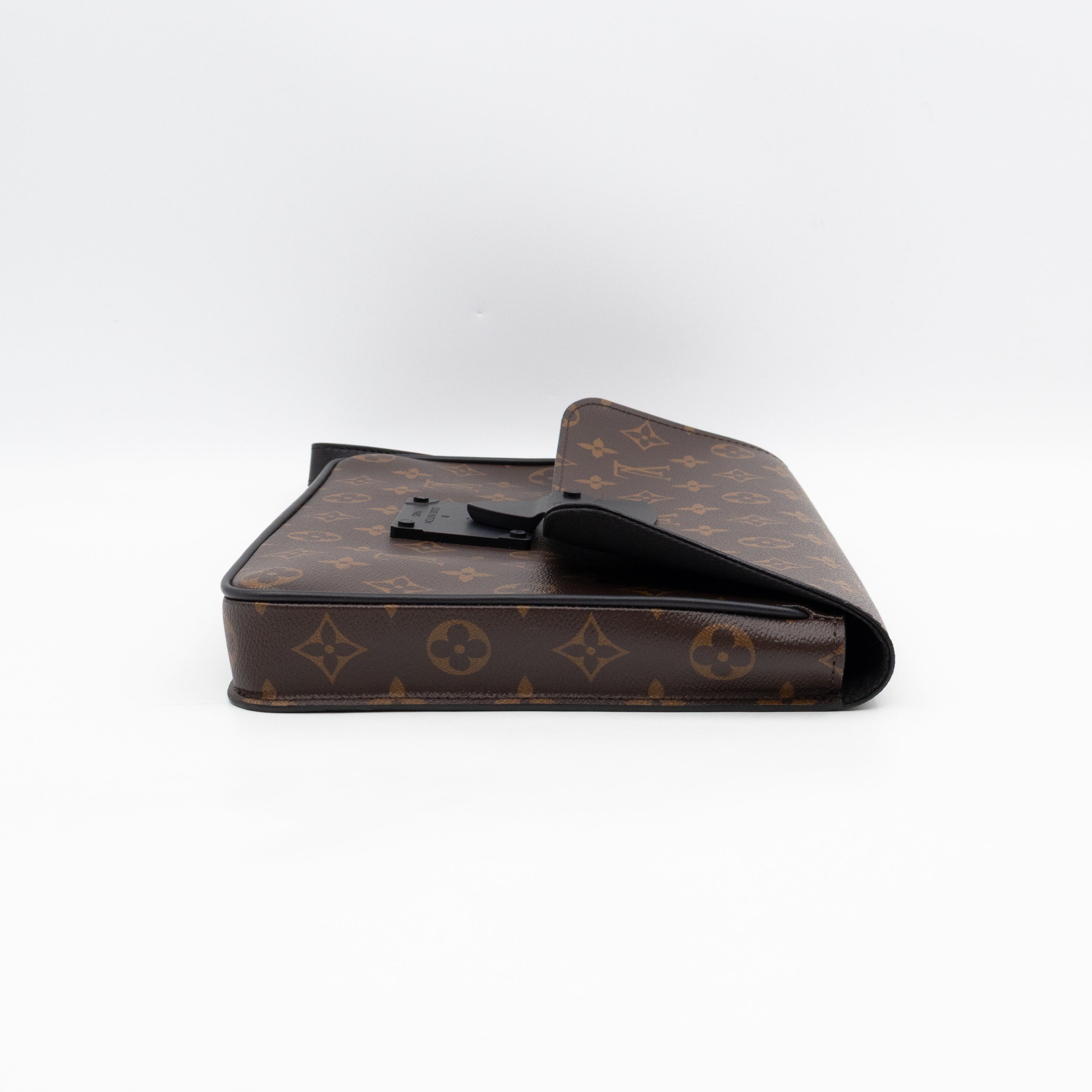 S-lock A4 Pouch Monogram Macassar
