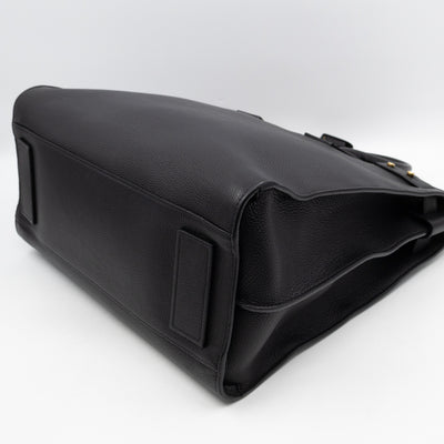 Sac de Jour North South Tote Black Grained Leather