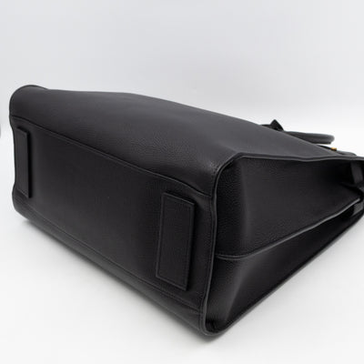 Sac de Jour North South Tote Black Grained Leather