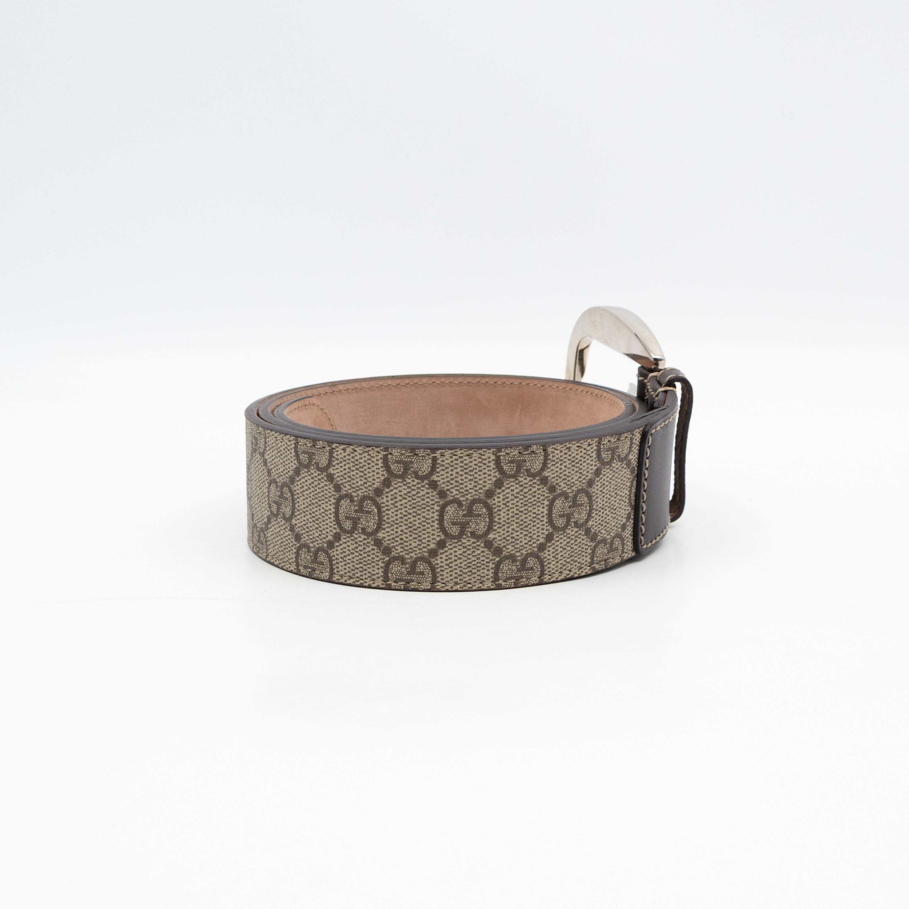 Wide Belt GG Supreme Brown Leather 95 cm