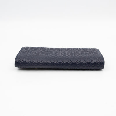Anagram Continental Wallet Blue Leather
