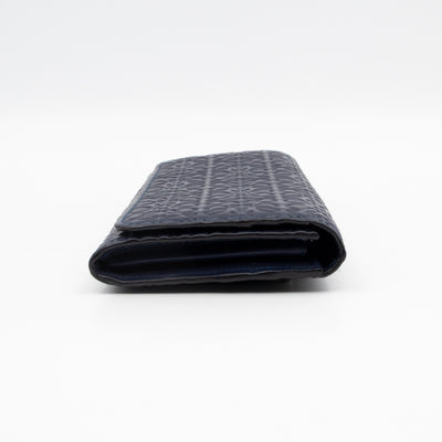 Anagram Continental Wallet Blue Leather