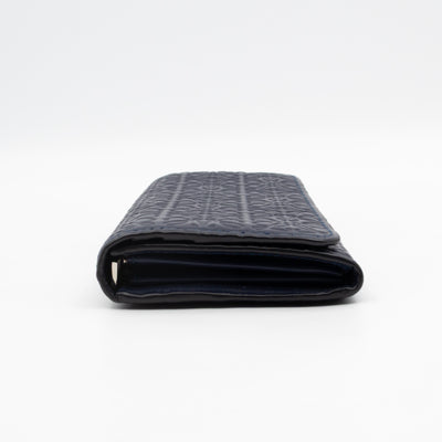 Anagram Continental Wallet Blue Leather