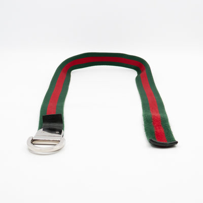 Web Stripe Canvas Belt 100 cm Red & Green