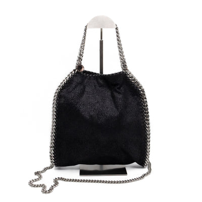 Falabella Fold Over Mini Tote Black