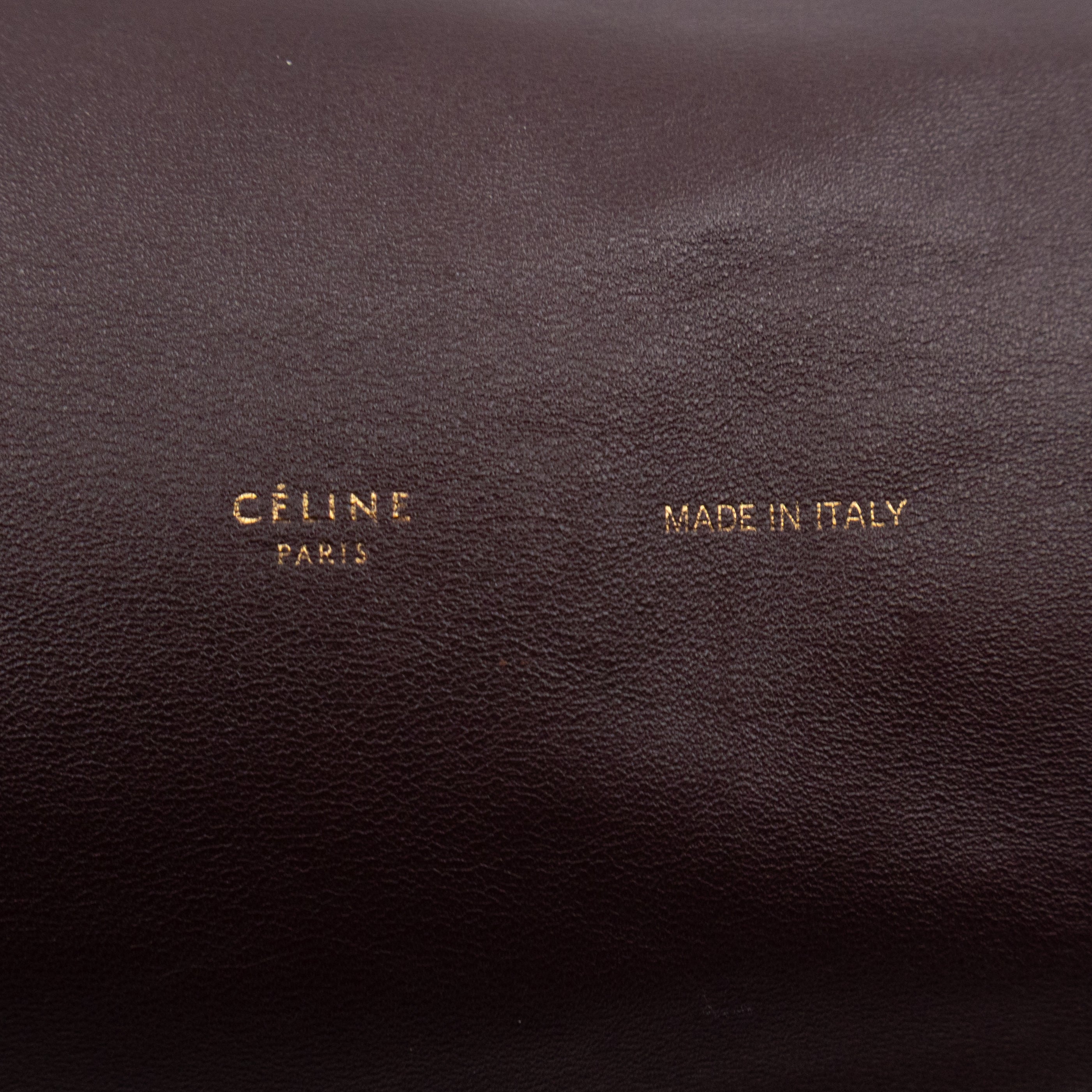 Cabas Fold-over Clutch Bag Burgundy Leather