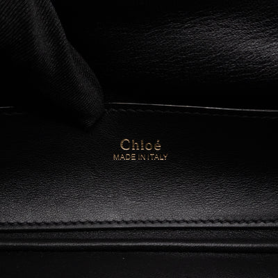 Juana Clutch Black Lamskin Leather Light Gold