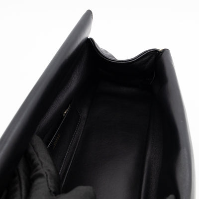 Juana Clutch Black Lamskin Leather Light Gold