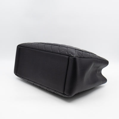 GST Grand Shopping Tote Black Caviar Silver