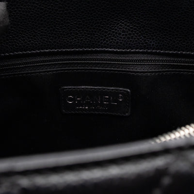 GST Grand Shopping Tote Black Caviar Silver