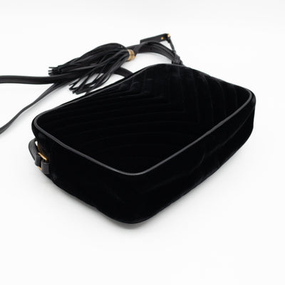 Lou Tassel Camera Bag Black Velvet
