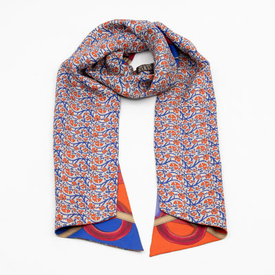 Maxi Twilly Scarf Grand Manege Blue & Red