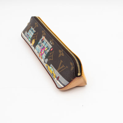 Elizabeth Pencil Case Christmas Animation NYC Monogram Yellow