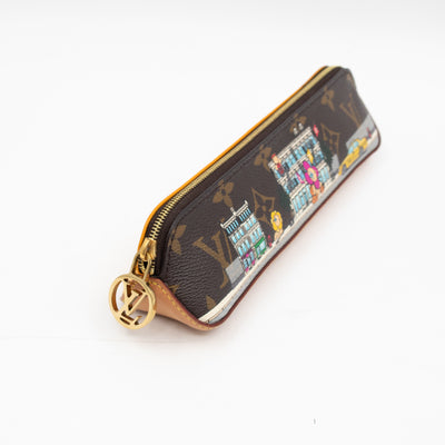 Elizabeth Pencil Case Christmas Animation NYC Monogram Yellow