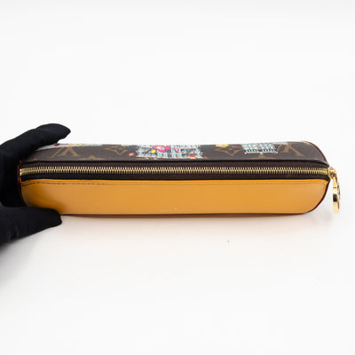 Elizabeth Pencil Case Christmas Animation NYC Monogram Yellow