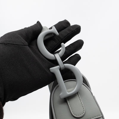 Saddle Bag Dior Grey Stone Ultra Matte Leather