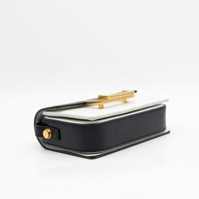 Lulu Small Shoulder Bag Black & White Leather