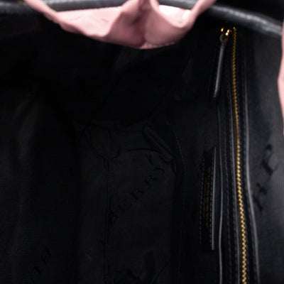 Rucksack Medium Backpack Pink Nylon Black Leather