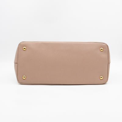 Open Tote Large Beige Saffiano Leather