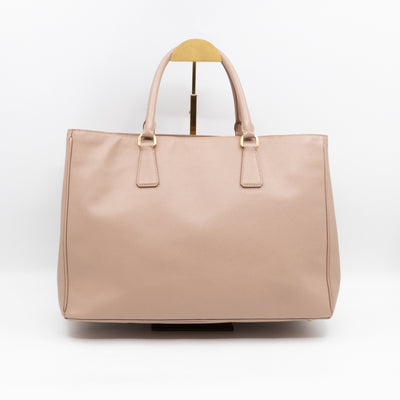 Open Tote Large Beige Saffiano Leather