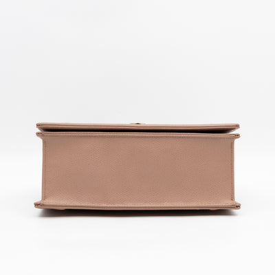 Diorama Medium Flap Bag Beige Leather