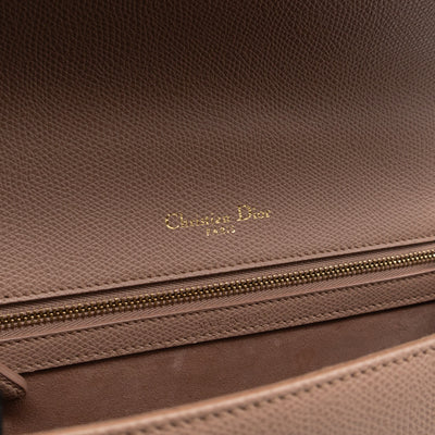 Diorama Medium Flap Bag Beige Leather