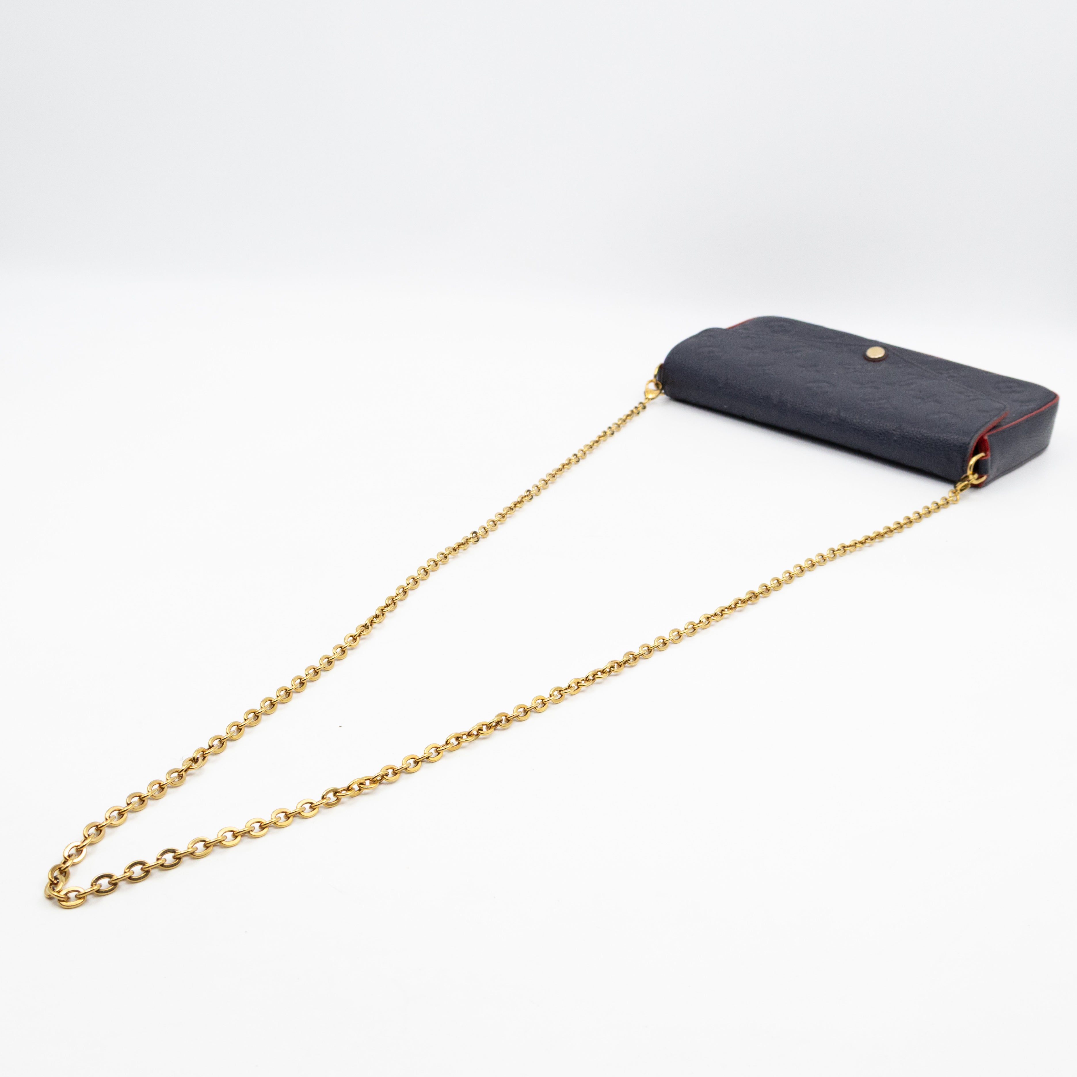 Pochette Felicie Navy Monogram Empreinte