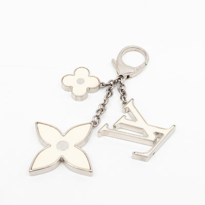 Bijoux Sac Fleur de Epi Bag Charm White