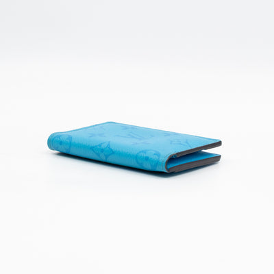 Pocket Organizer Denim Blue Taigarama Leather
