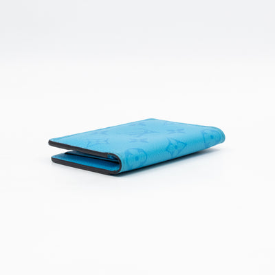 Pocket Organizer Denim Blue Taigarama Leather