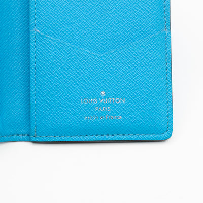 Pocket Organizer Denim Blue Taigarama Leather