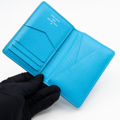 Pocket Organizer Denim Blue Taigarama Leather