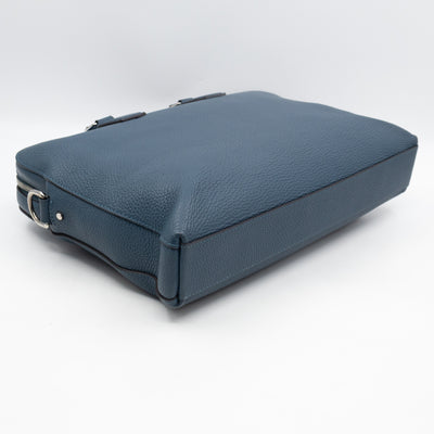 Victor Briefcase Navy Taurillon Leather