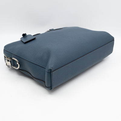 Victor Briefcase Navy Taurillon Leather
