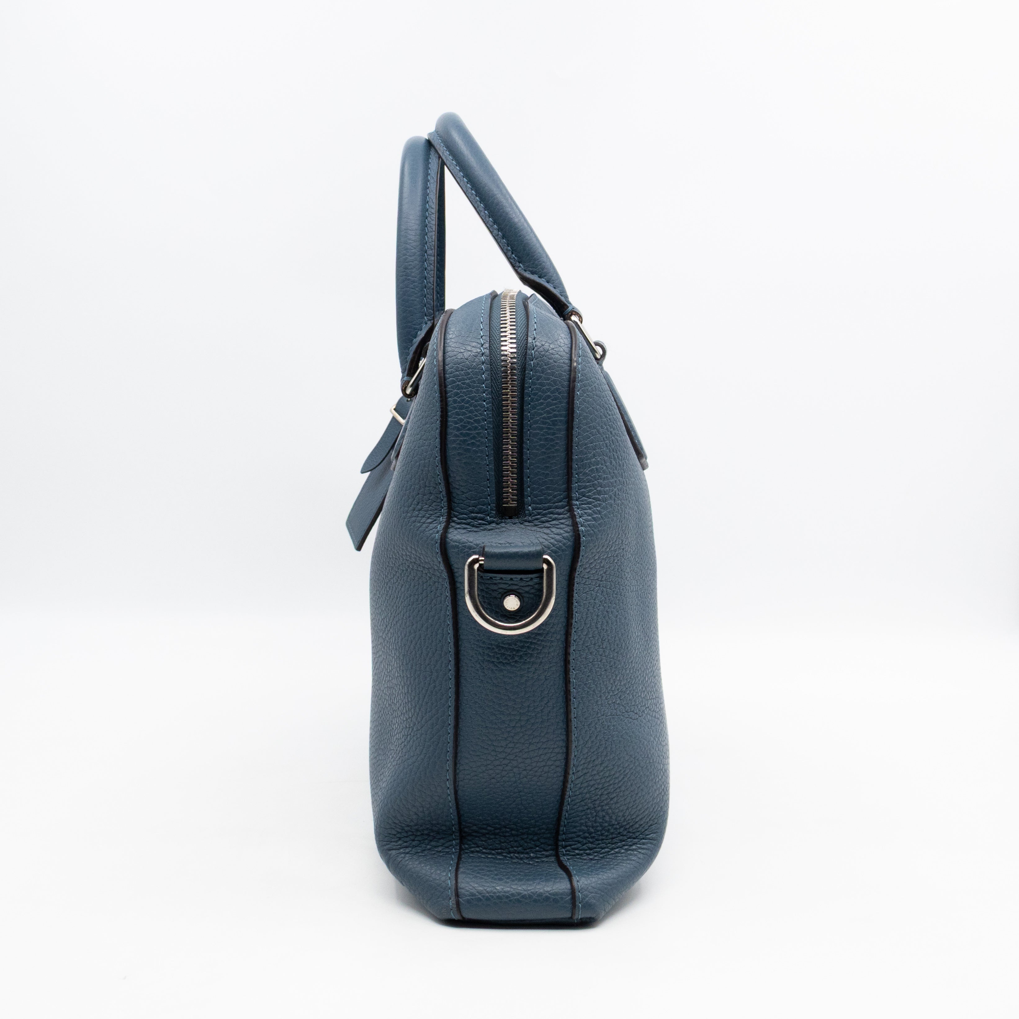 Victor Briefcase Navy Taurillon Leather