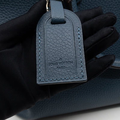 Victor Briefcase Navy Taurillon Leather