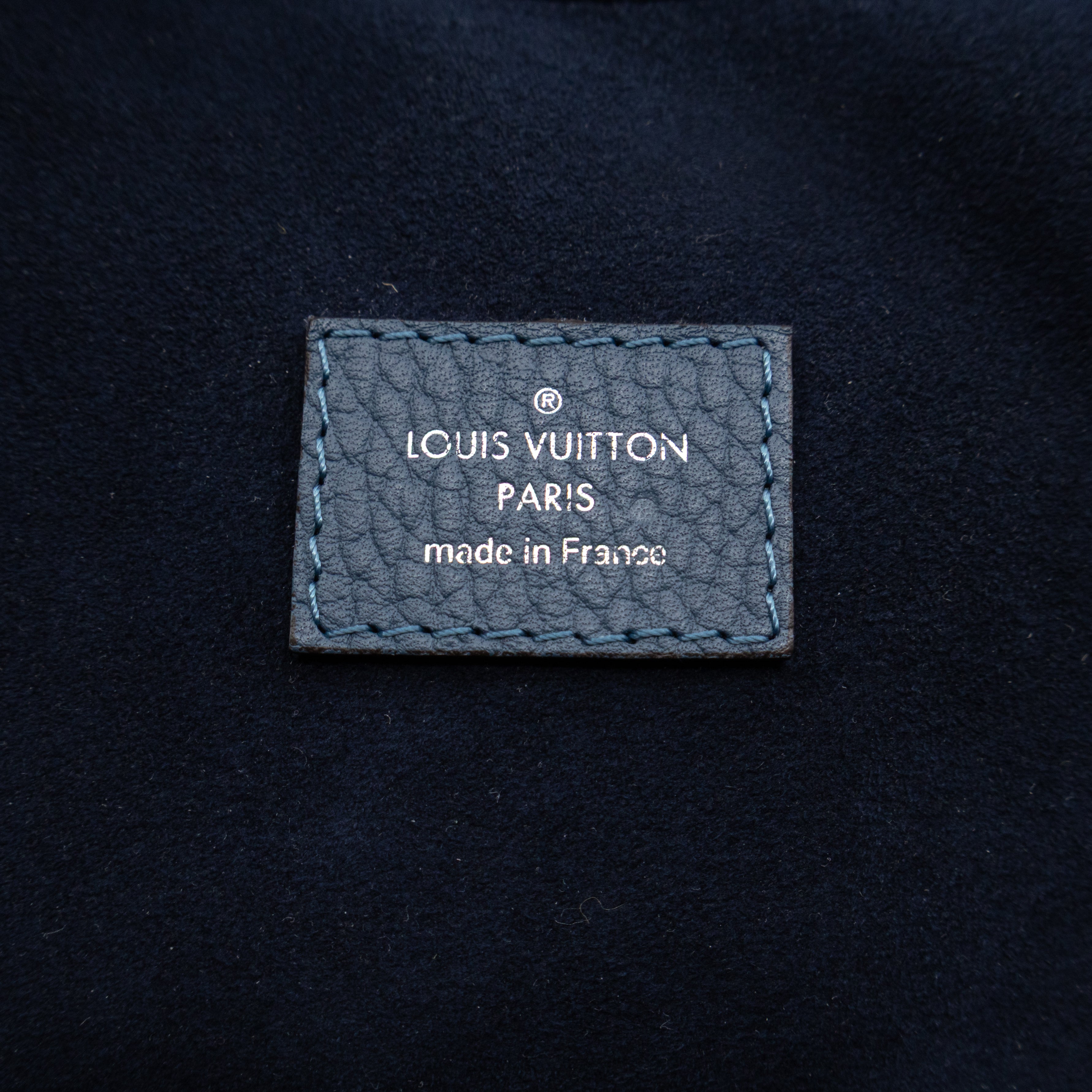 Victor Briefcase Navy Taurillon Leather