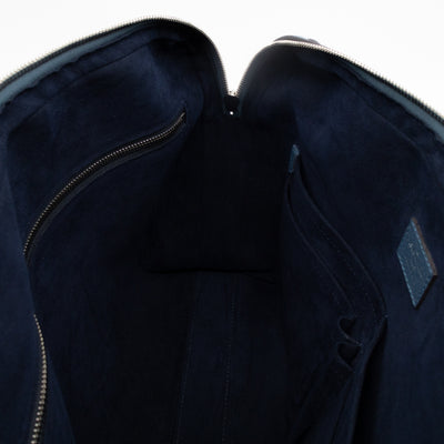 Victor Briefcase Navy Taurillon Leather