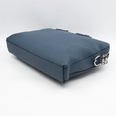 Victor Briefcase Navy Taurillon Leather