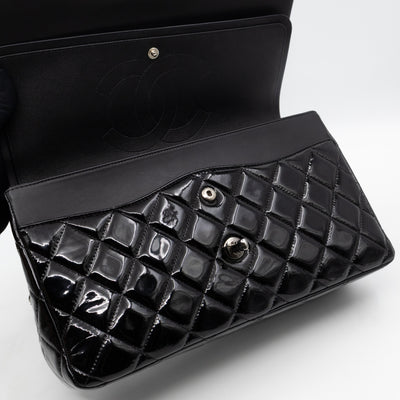 Classic Double Flap Jumbo Black Patent Leather