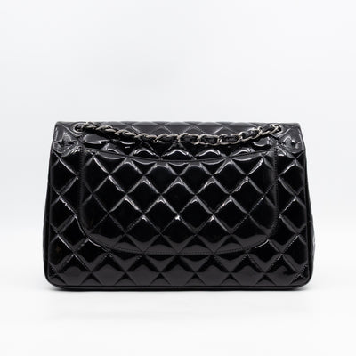 Classic Double Flap Jumbo Black Patent Leather