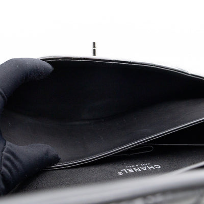 Classic Double Flap Jumbo Black Patent Leather