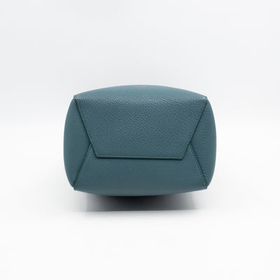 Sangle Seau Small Bucket Bag Turquoise Calfskin Leather